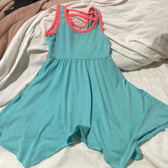 Pink Violet 6x turquoise fit n flare hi low hemline sequined unicorn flip euc - Picture 10 of 10